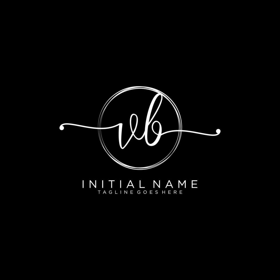 initiale vb féminin logo collections modèle. écriture logo de initiale signature, mariage, mode, bijoux, boutique, floral et botanique avec Créatif modèle pour tout entreprise ou entreprise. vecteur