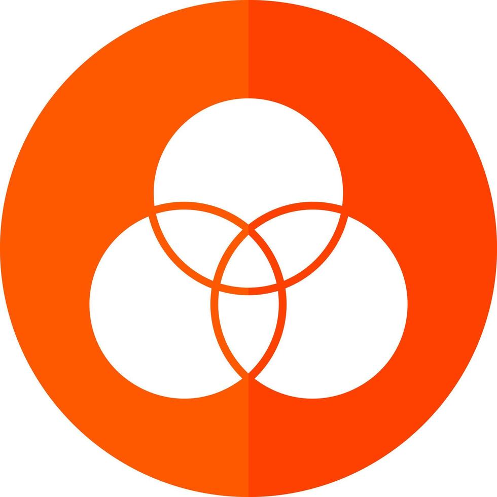 conception d'icône de vecteur de diagramme de Venn
