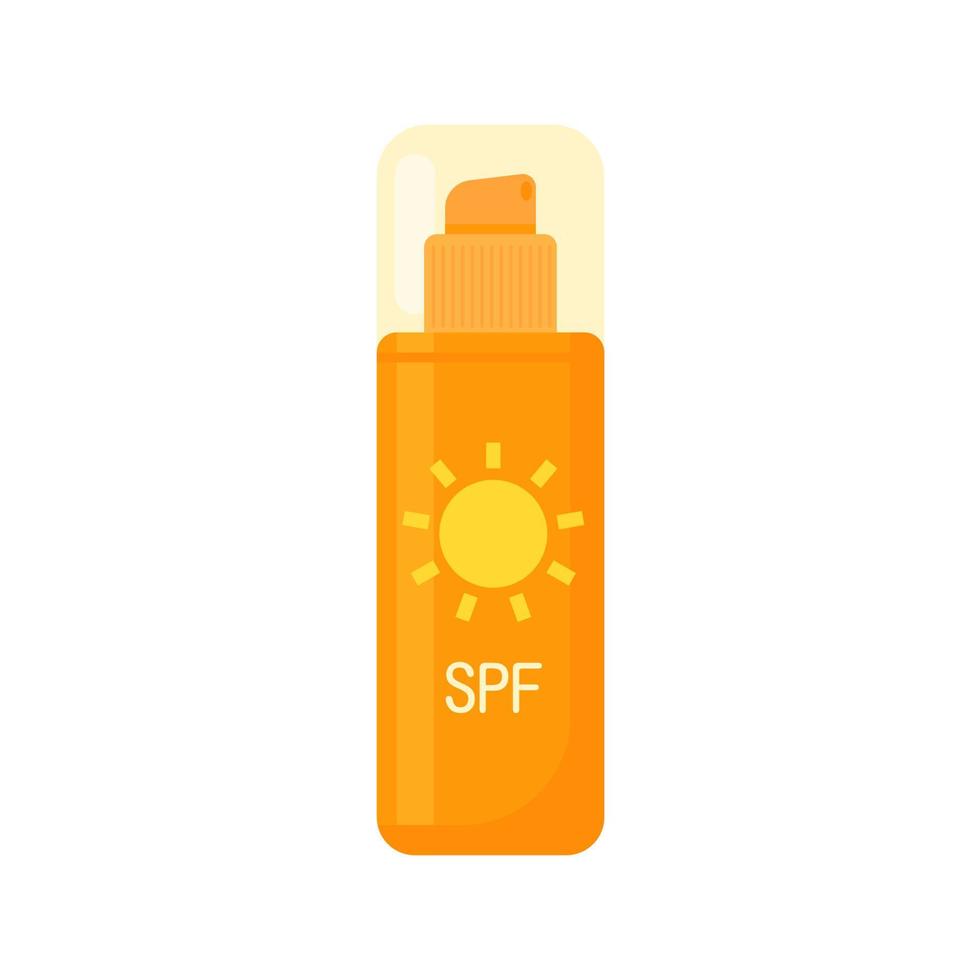 crème solaire lotion protège peau de le Soleil pendant été. vecteur