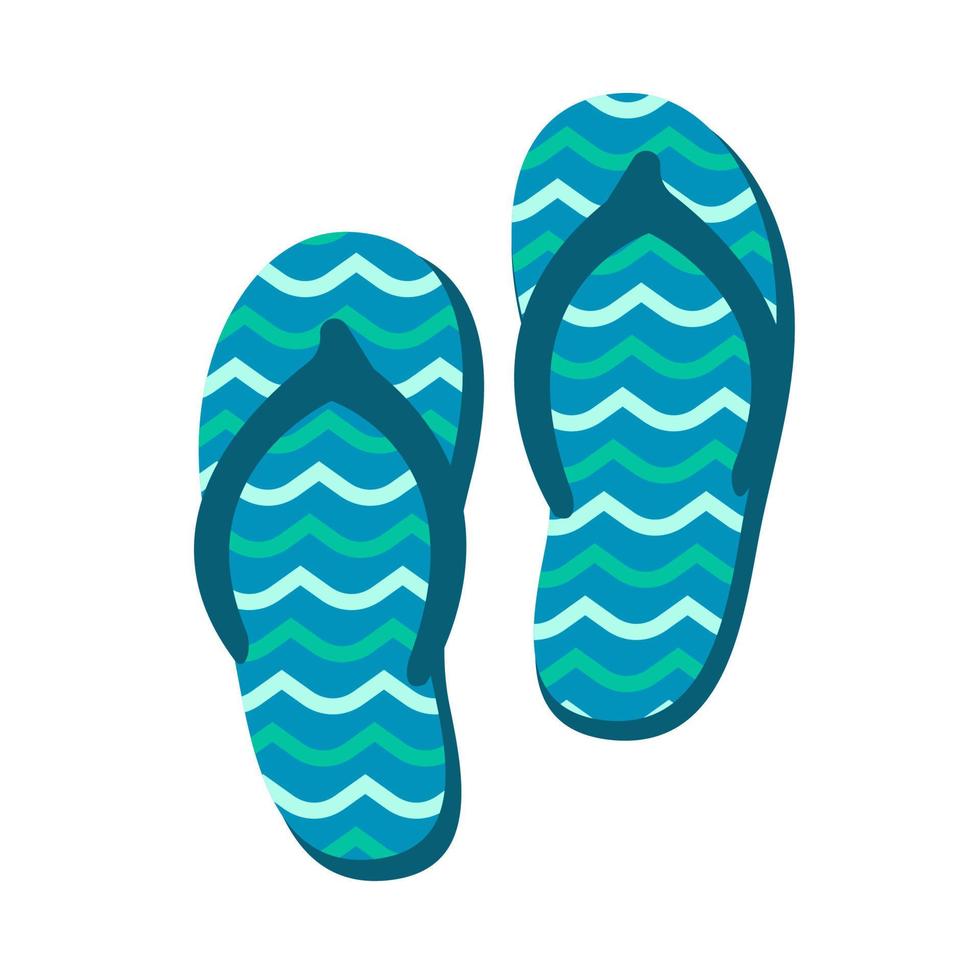 retourner fiasco plage des chaussures relaxant par le mer pendant le vacances vecteur