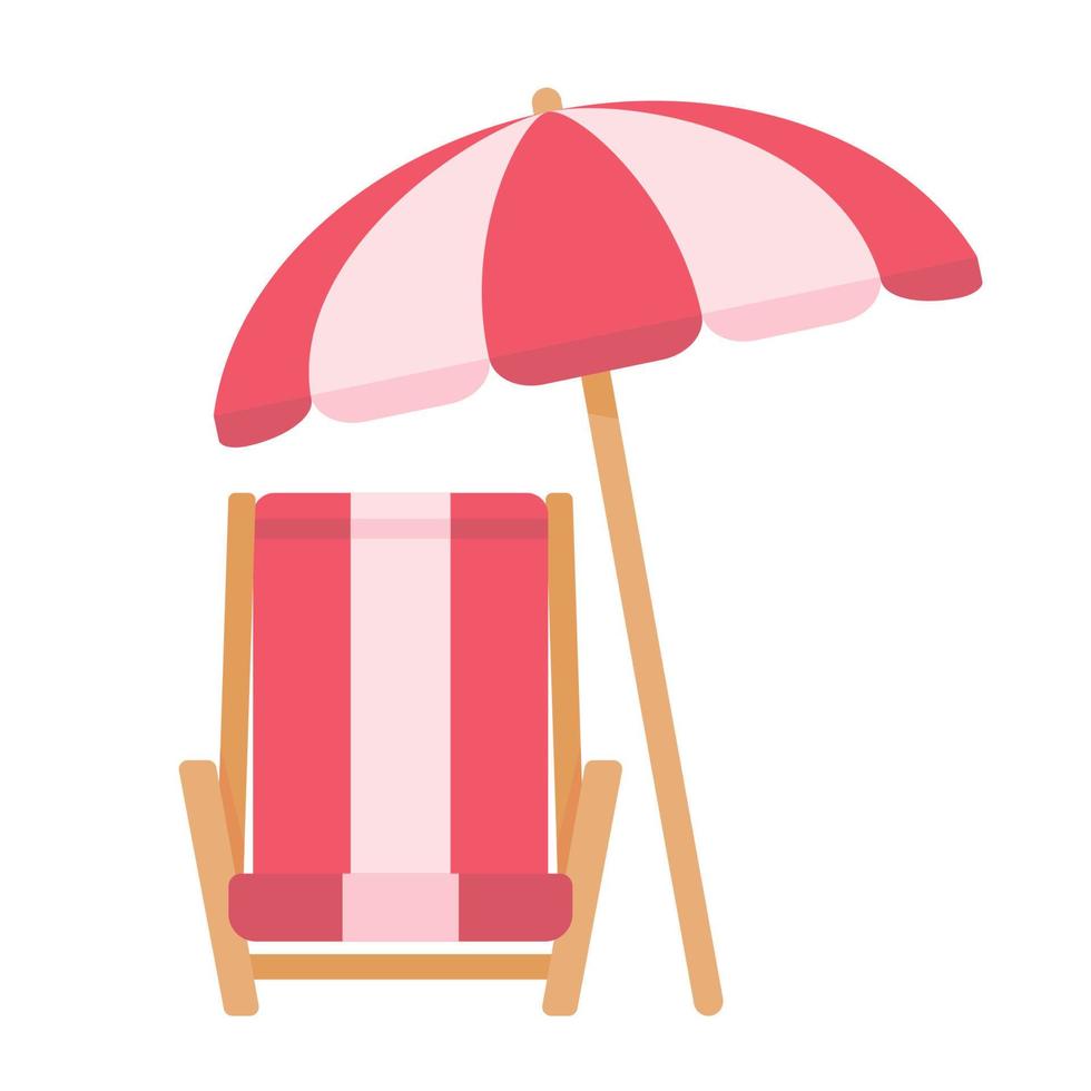 coloré plage chaises pour relaxant par le mer sur vacances vecteur
