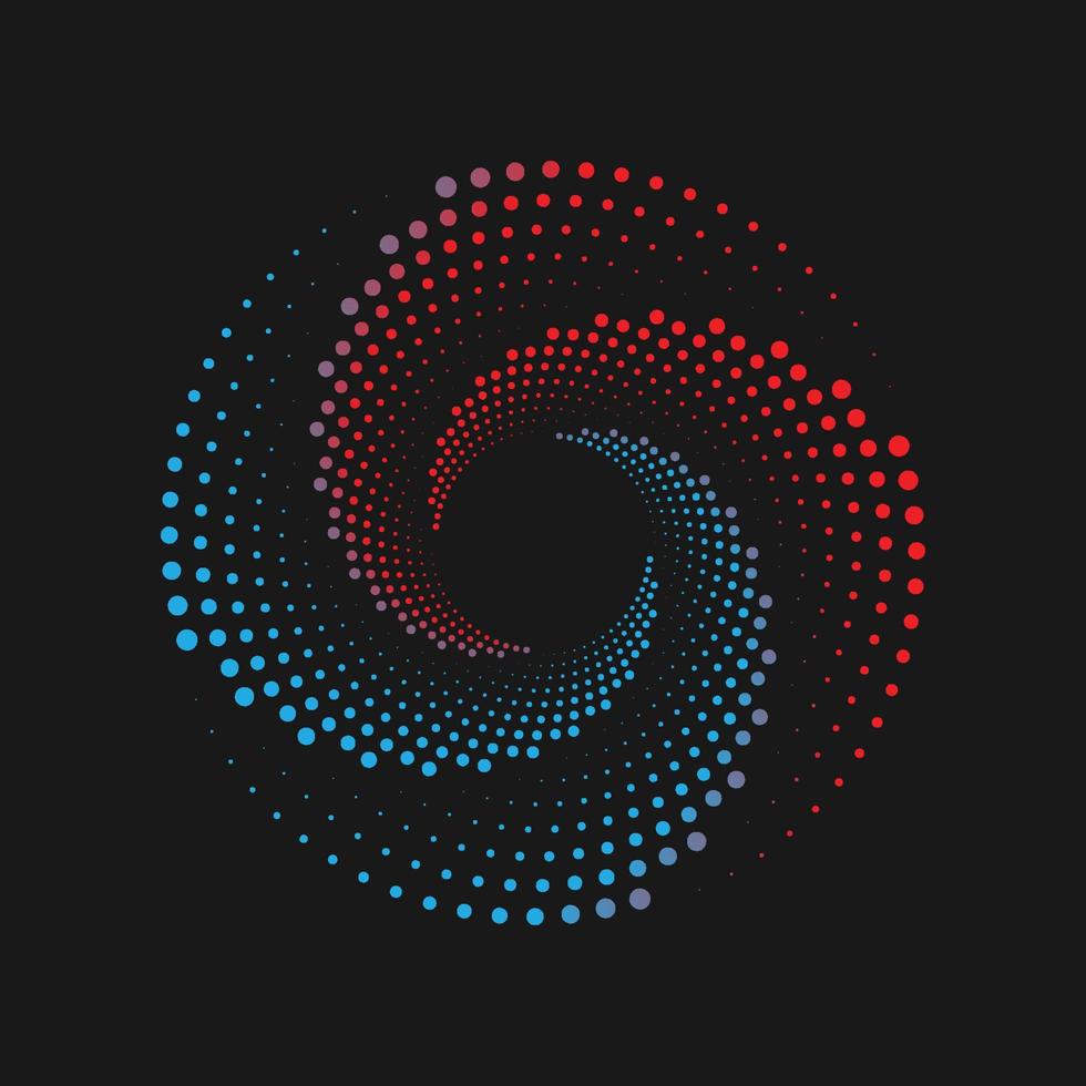 demi-teinte cercle abstrait vecteur