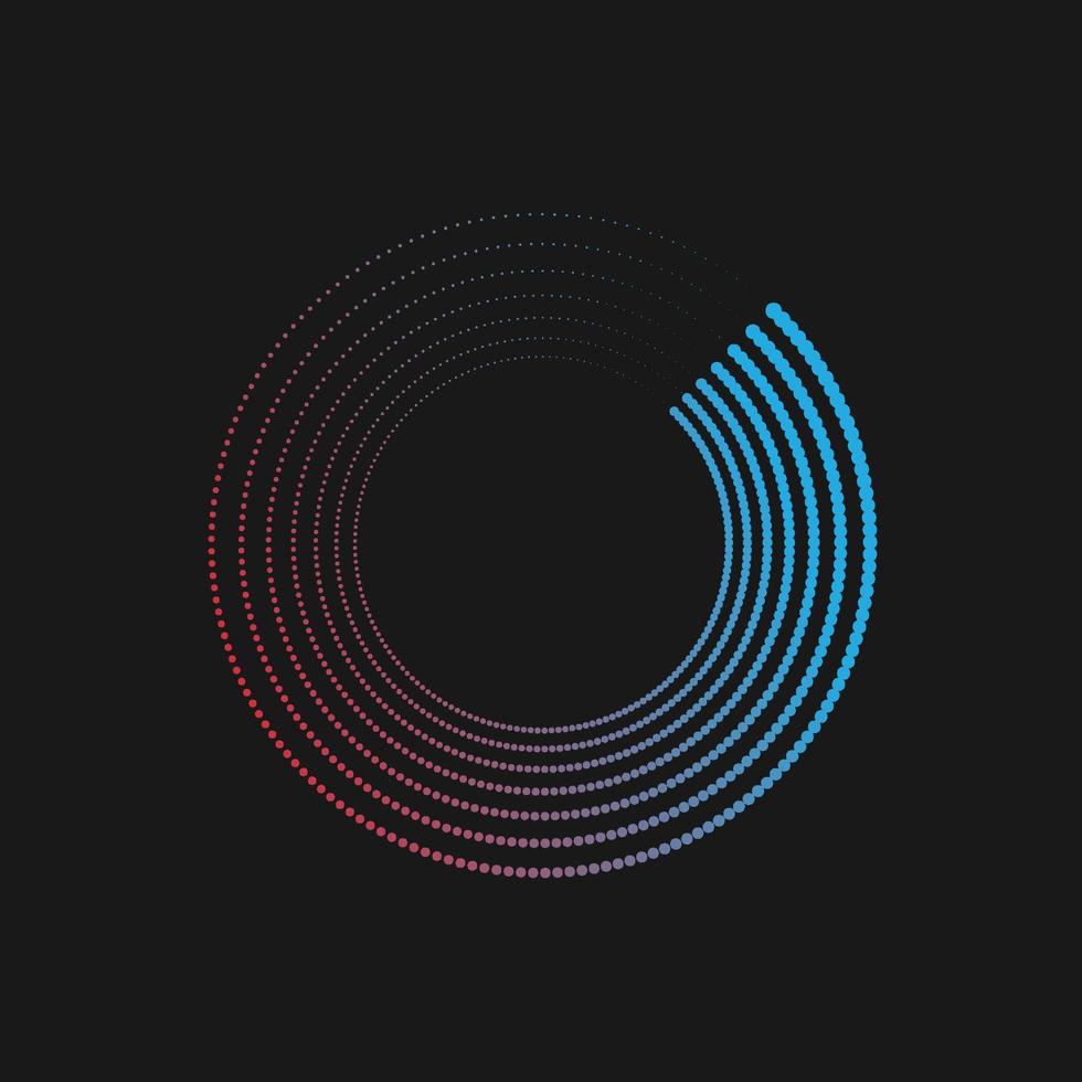 demi-teinte cercle abstrait vecteur