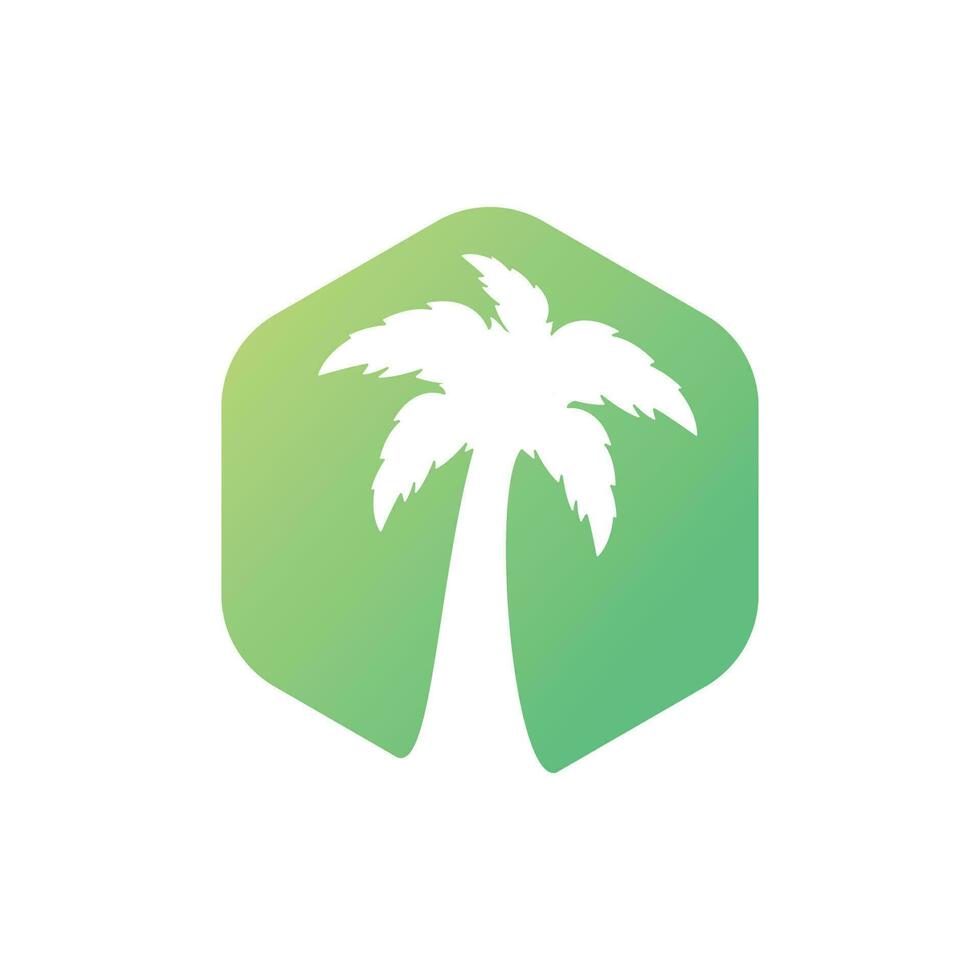 tropical plage et paume arbre logo conception. Créatif Facile paume arbre vecteur logo conception.