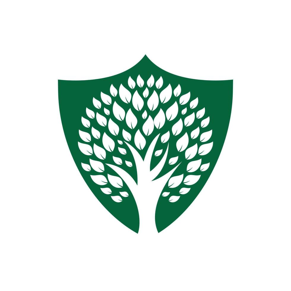 création de logo vectoriel arbre vert. produit naturel, magasin bio, entreprise d'écologie, médecine alternative, unité verte, jardin, agriculture, forêt etc.