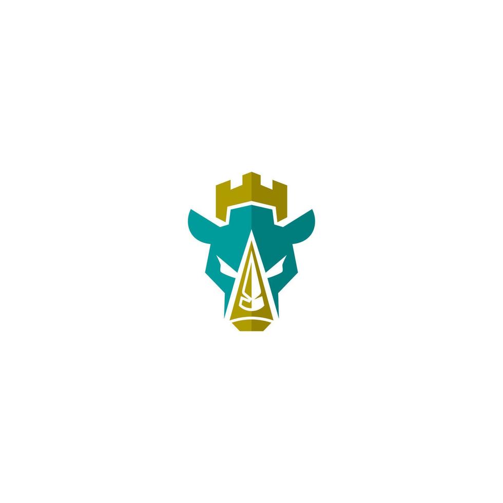 rhinocéros tête logo conception, animal tête abstrait logo vecteur