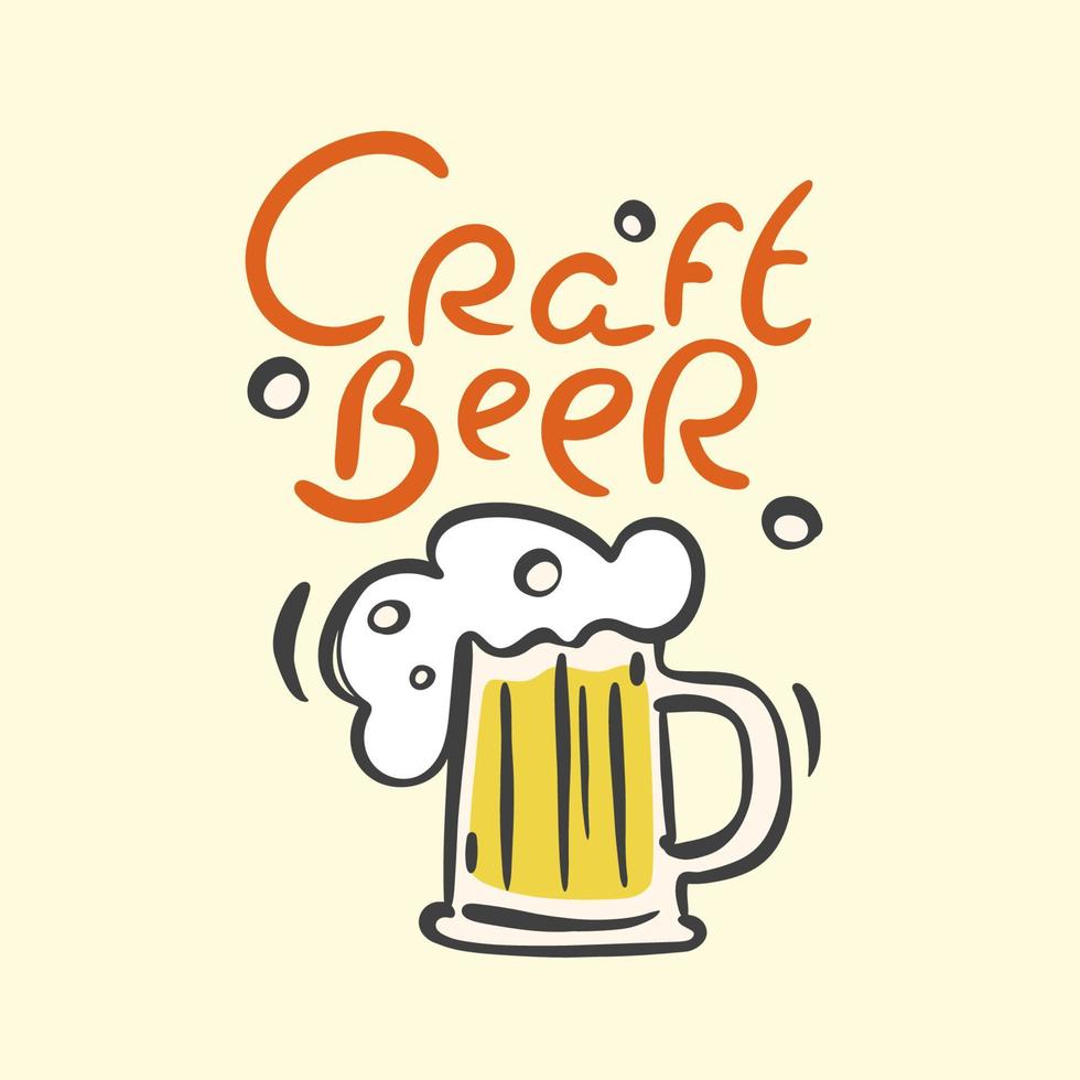 artisanat Bière caractères dessin animé boisson vecteur illustration ensemble