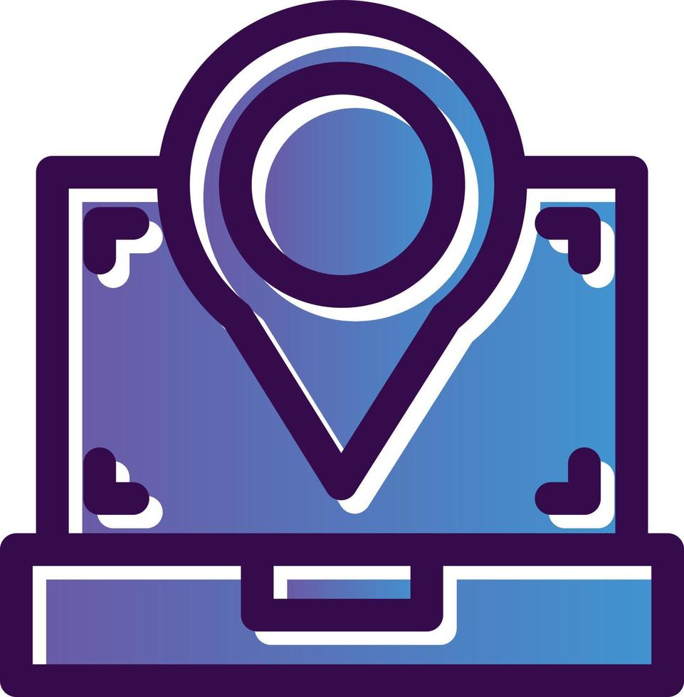 conception d'icône de vecteur d'emplacement de numérisation