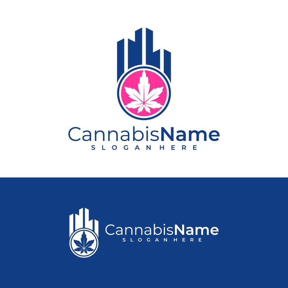 ville cannabis logo vecteur modèle. Créatif cannabis logo conception concepts