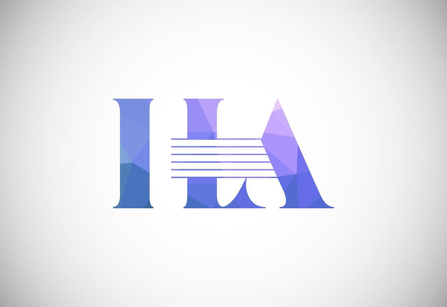 initiale lettre h une faible poly logo conception vecteur modèle. graphique alphabet symbole pour entreprise affaires identité