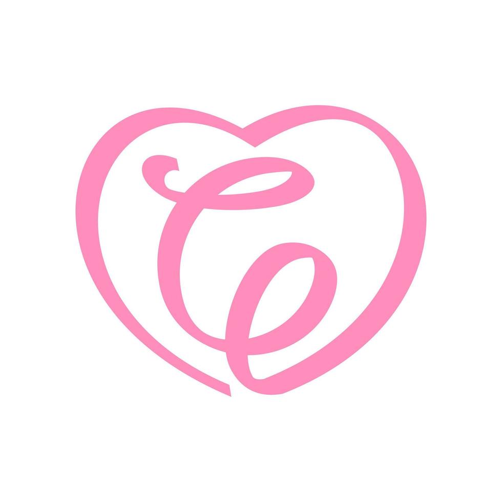 initiale g l'amour ruban logo vecteur