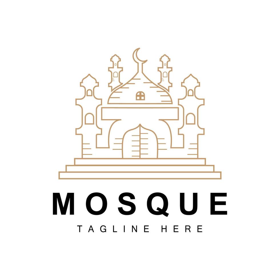 mosquée logo, islamique culte conception, eid Al fitr mosquée bâtiment vecteur icône modèle, Ramadan, eid Al adha