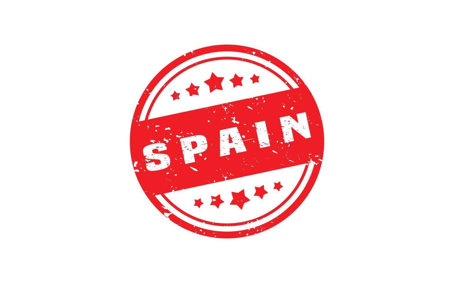 Espagne timbre caoutchouc avec grunge style sur blanc Contexte vecteur