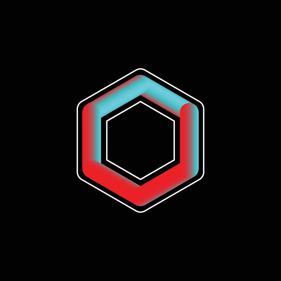 vecteur de logo hexagonal