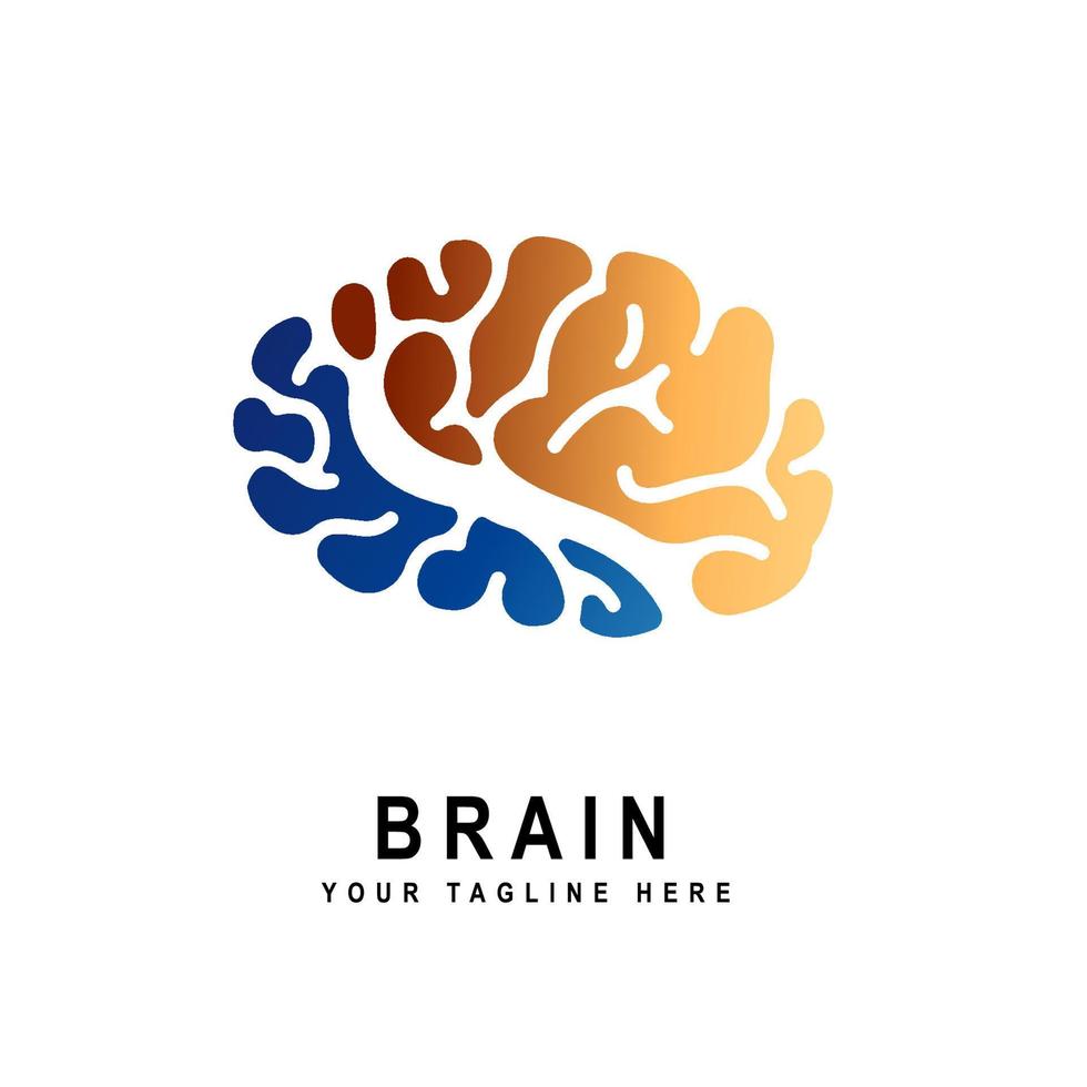 abstrait Humain cerveau logo conception modèle concept vecteur illustration.