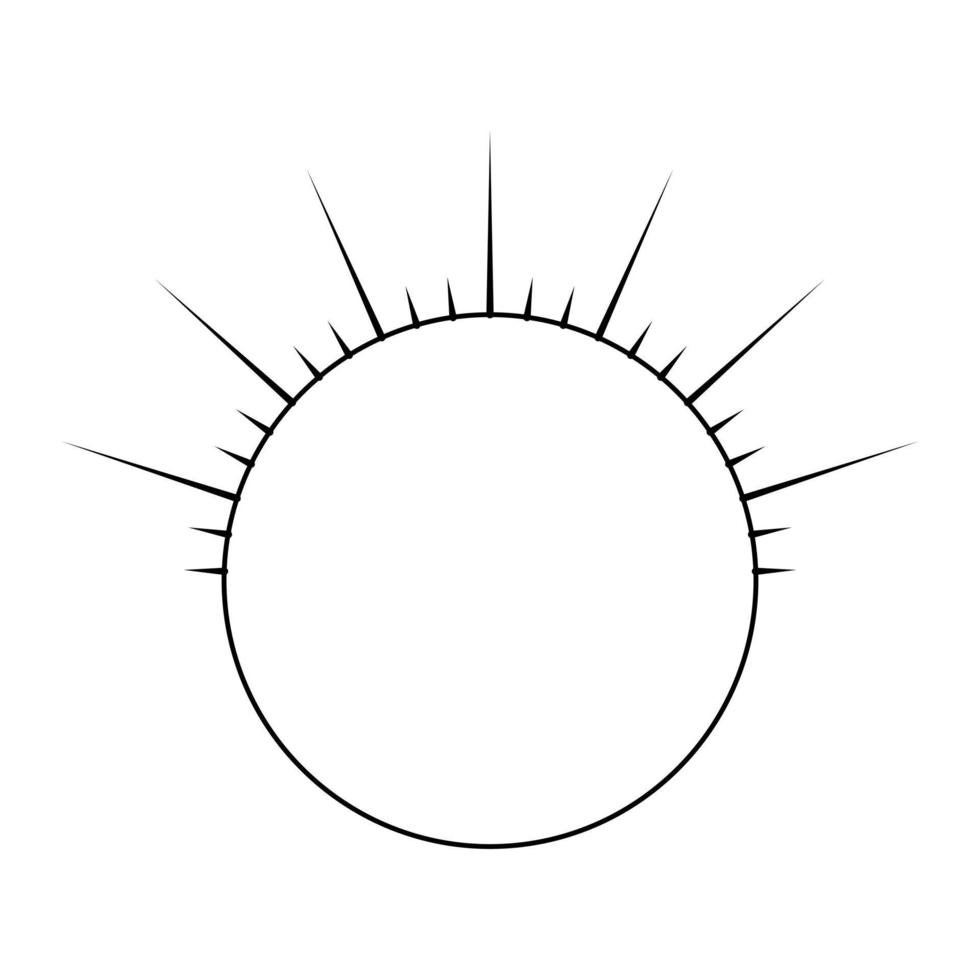 bohémien icône avec Soleil. le coucher du soleil lever du soleil icône. Voyage icône. vecteur