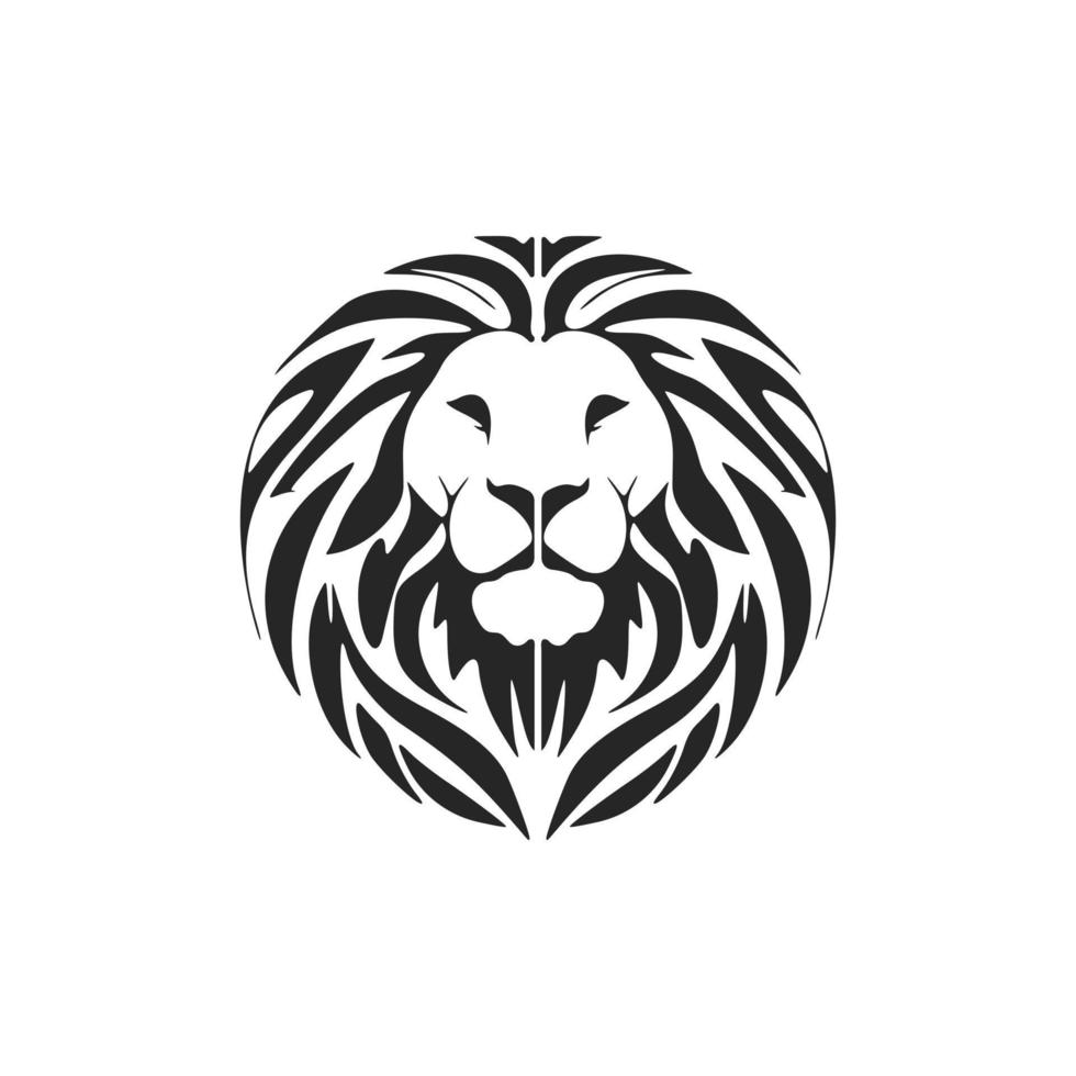 un exquis Facile noir Lion logo. isolé sur une blanc Contexte. vecteur