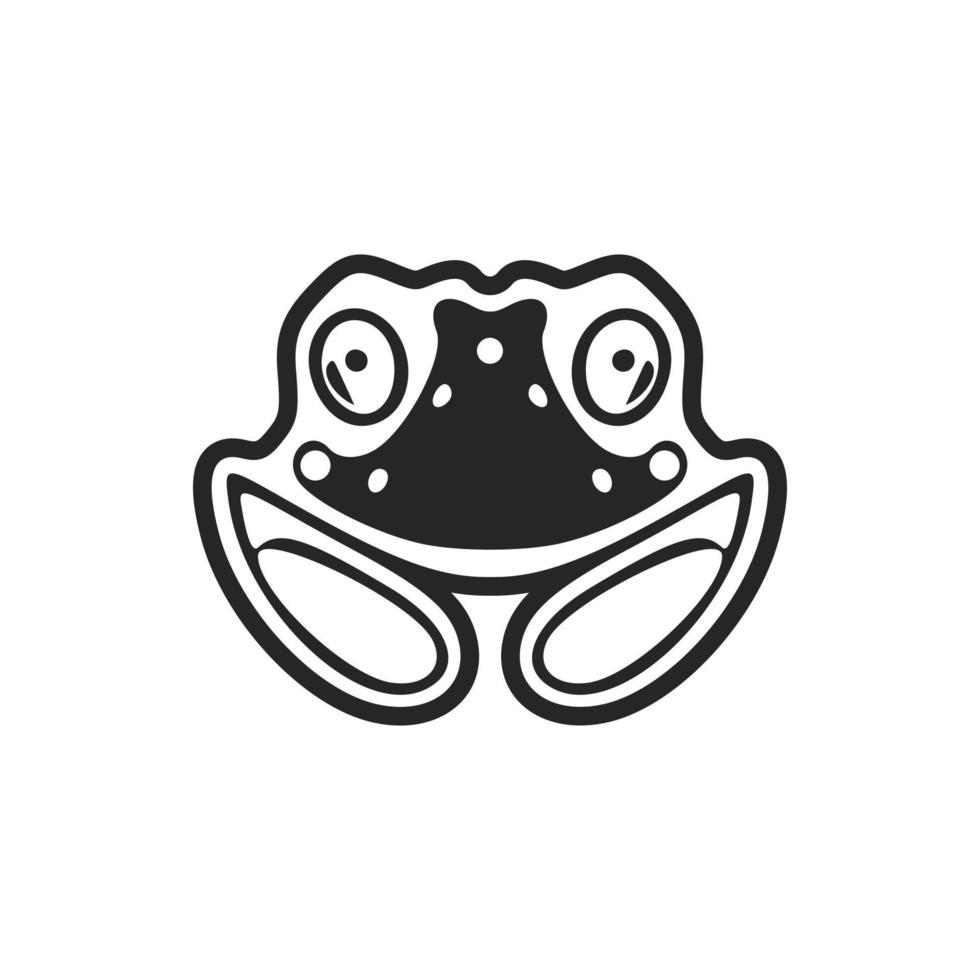 le exquis noir blanc logo de le crapaud. isolé. vecteur