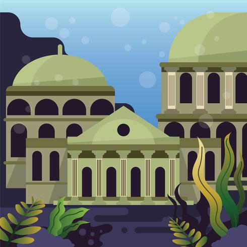 La ville d'Atlantis Illustration vecteur