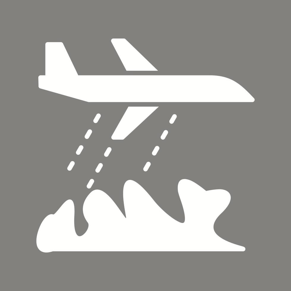 icône de vecteur d'avion de pompier unique