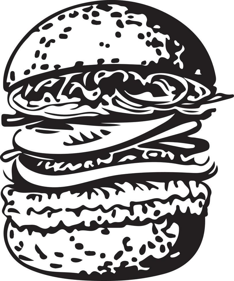vite nourriture Hamburger illustration pour vinyle Coupe vecteur