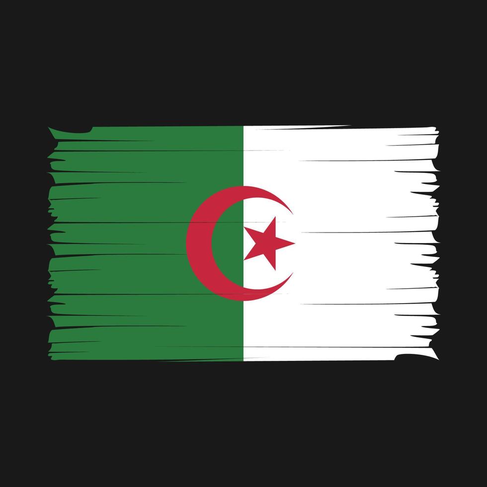 vecteur de brosse drapeau algérie