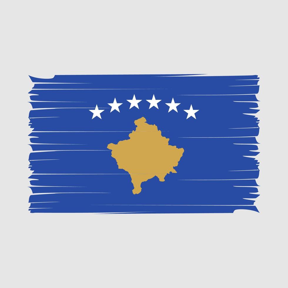 vecteur de brosse drapeau kosovo