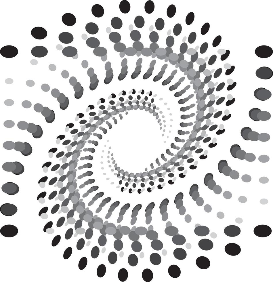 cercle conception dans demi-teinte, rond à pois modèle vecteur illustration