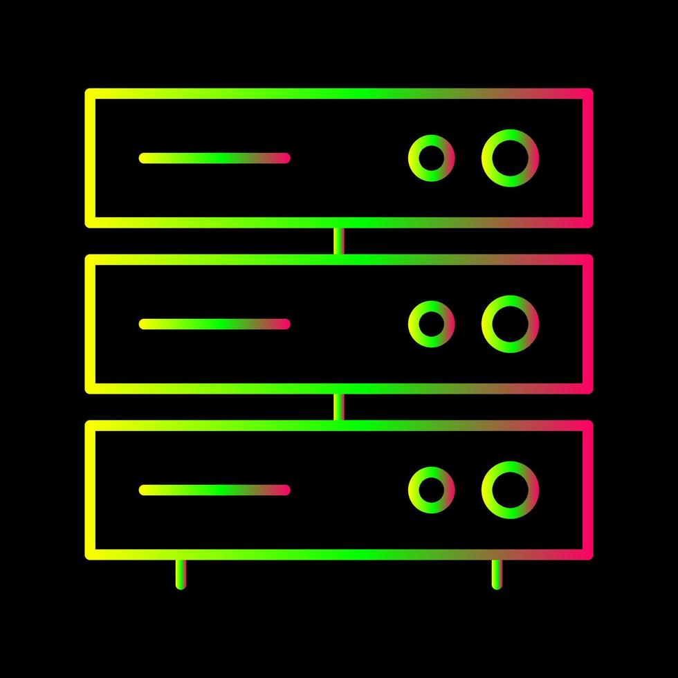 icône de vecteur de réseau de serveur unique