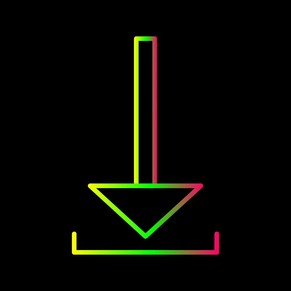 icône de vecteur de téléchargement unique