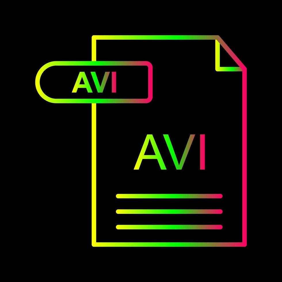 icône de vecteur avi