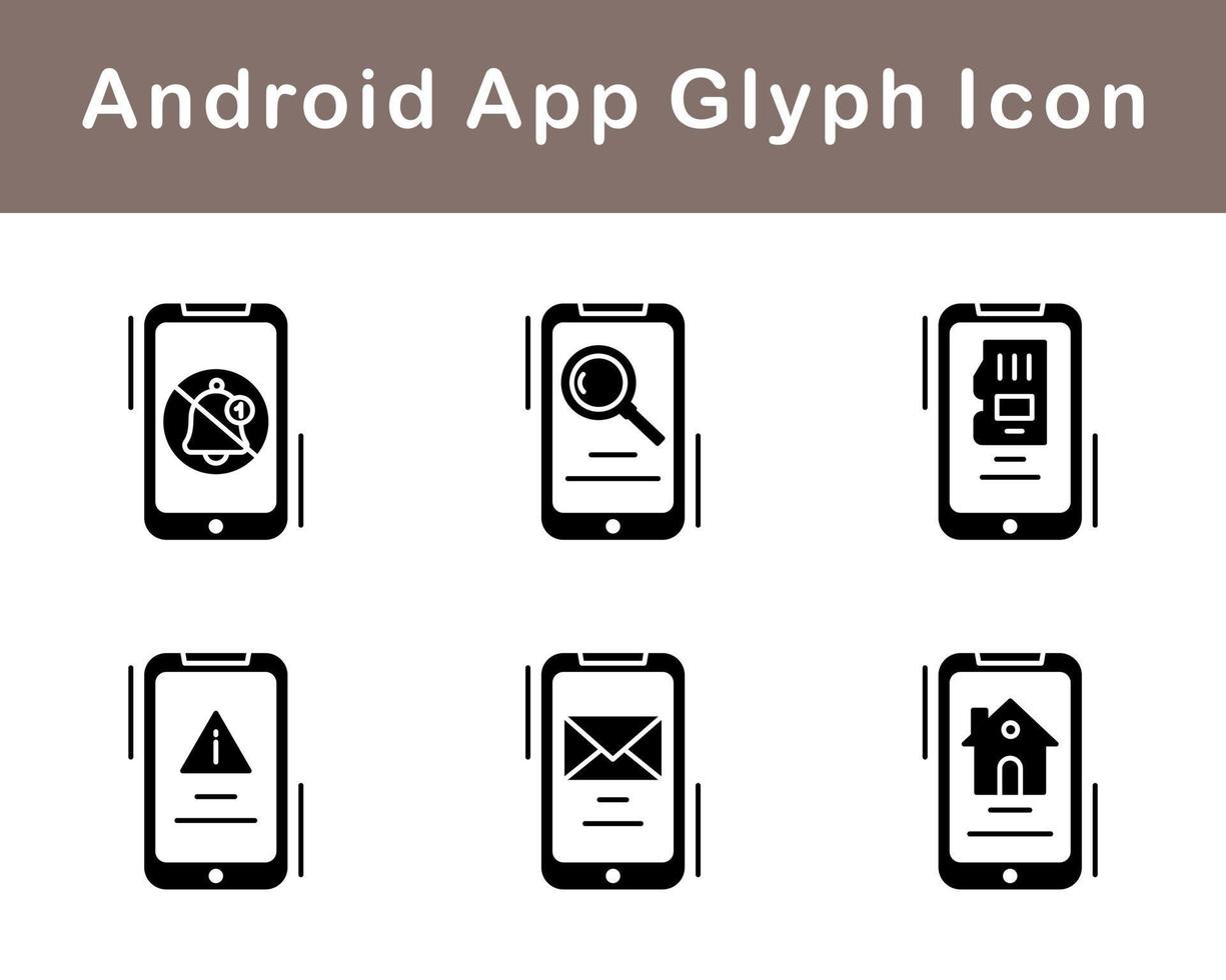 Android applications vecteur icône ensemble