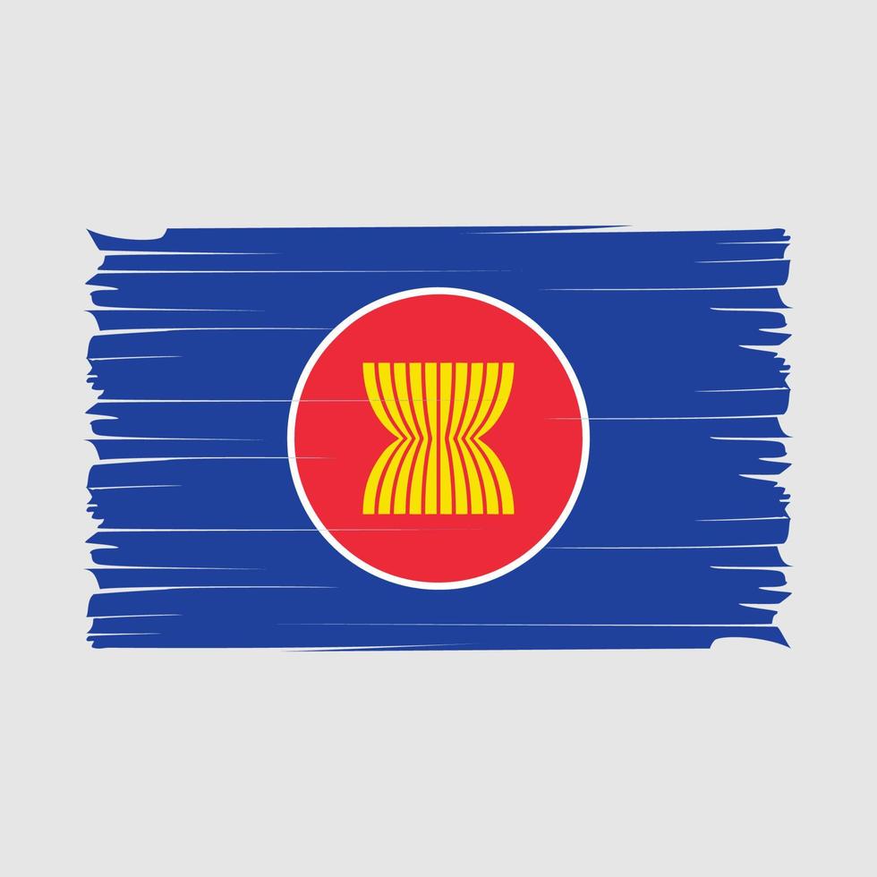 vecteur de brosse drapeau asean