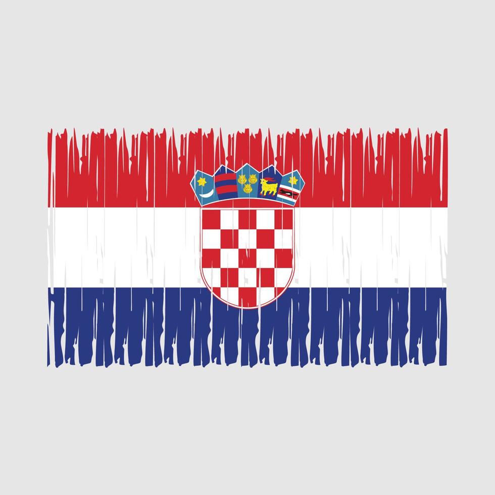 brosse drapeau croatie vecteur