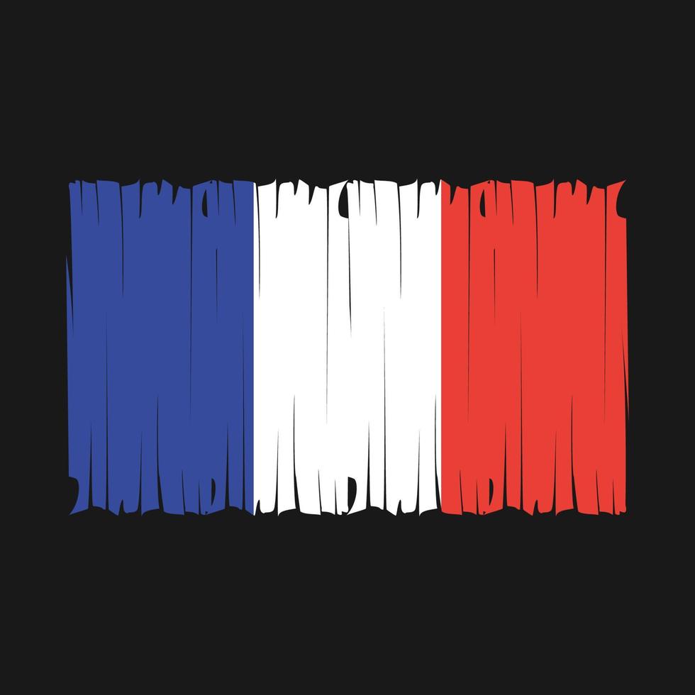 drapeau france pinceau illustration vectorielle vecteur