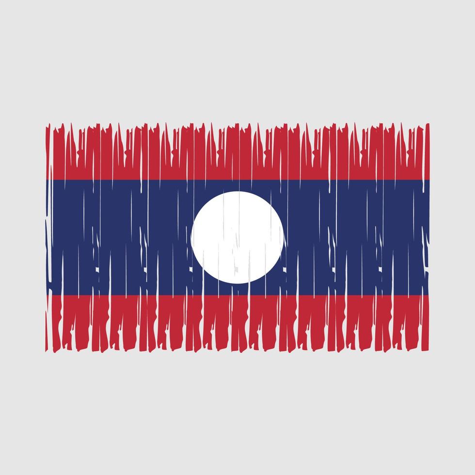 brosse drapeau laos vecteur