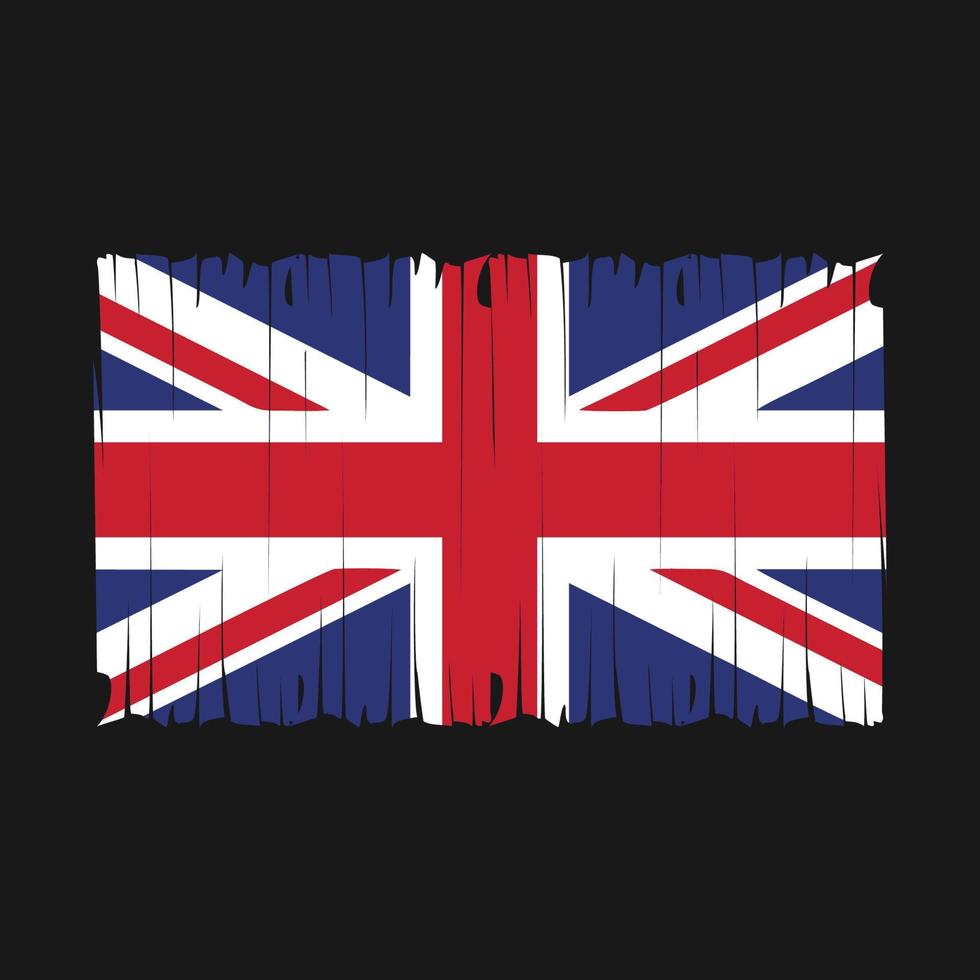 drapeau britannique brosse illustration vectorielle vecteur