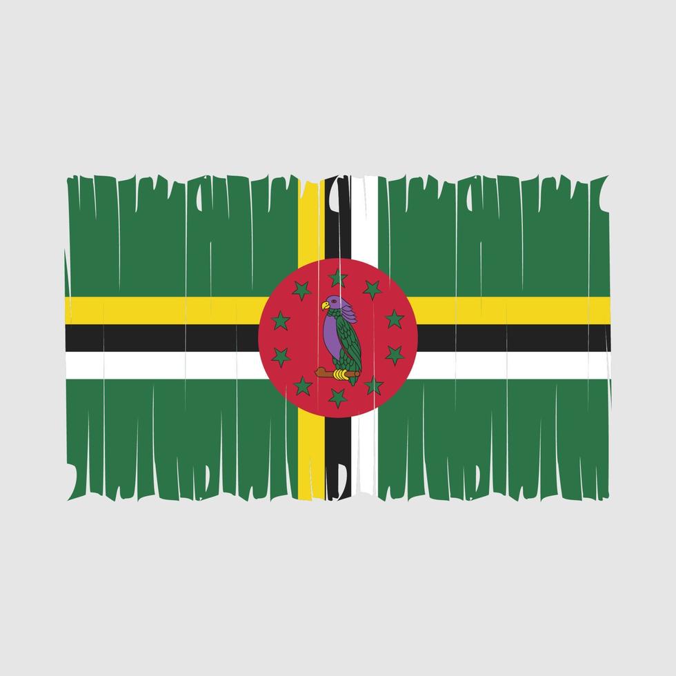 dominique drapeau brosse illustration vectorielle vecteur