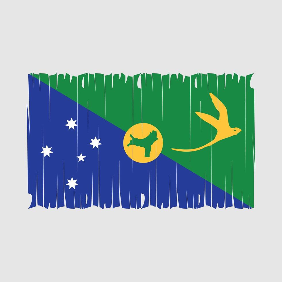 drapeau des îles de noël brosse illustration vectorielle vecteur