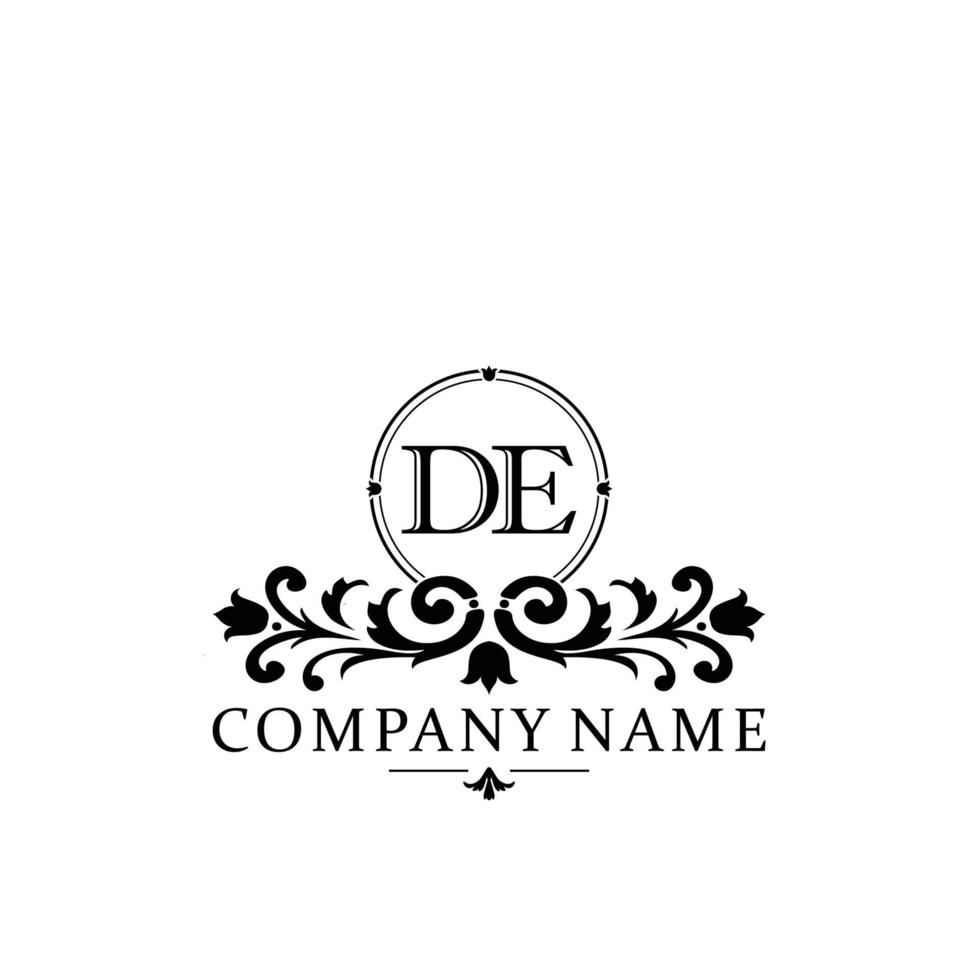 lettre de floral logo conception. logo pour femmes beauté salon massage cosmétique ou spa marque vecteur