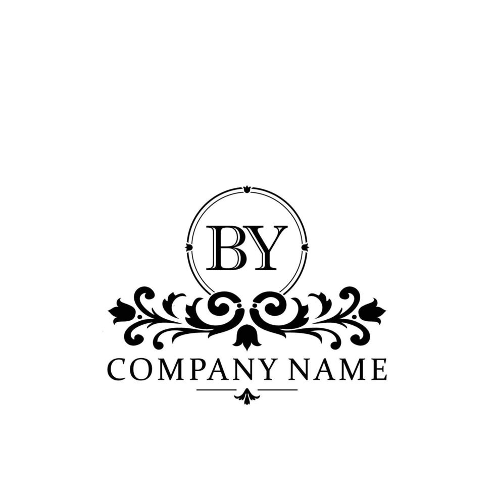 lettre par floral logo conception. logo pour femmes beauté salon massage cosmétique ou spa marque vecteur