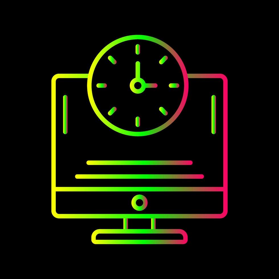 icône de vecteur de temps en ligne