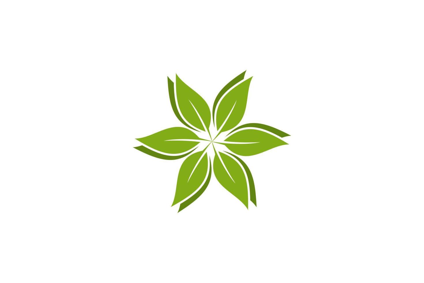 vert arbre feuille biologique vecteur logo