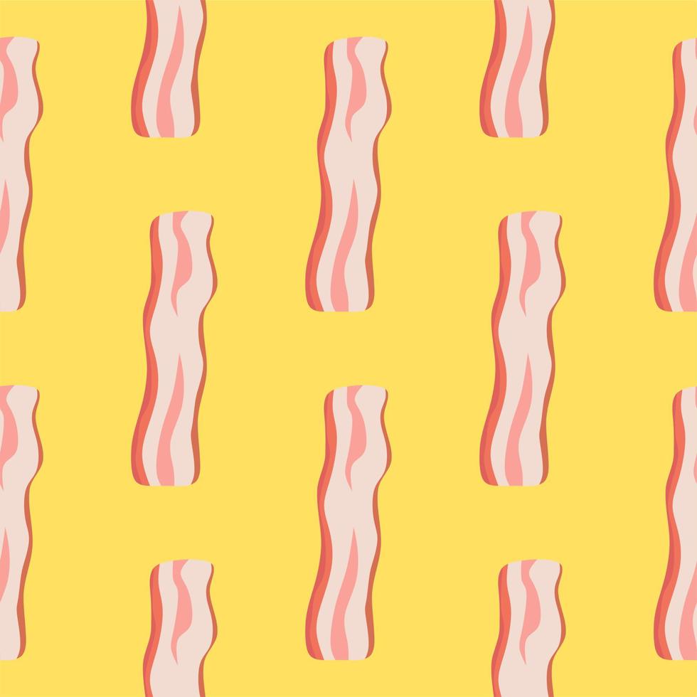 Bacon sans couture modèle. porc sans couture vecteur illustration