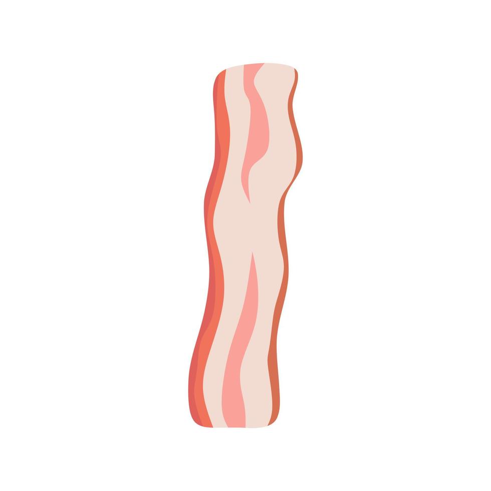 Bacon plat conception vecteur illustration. porc menu