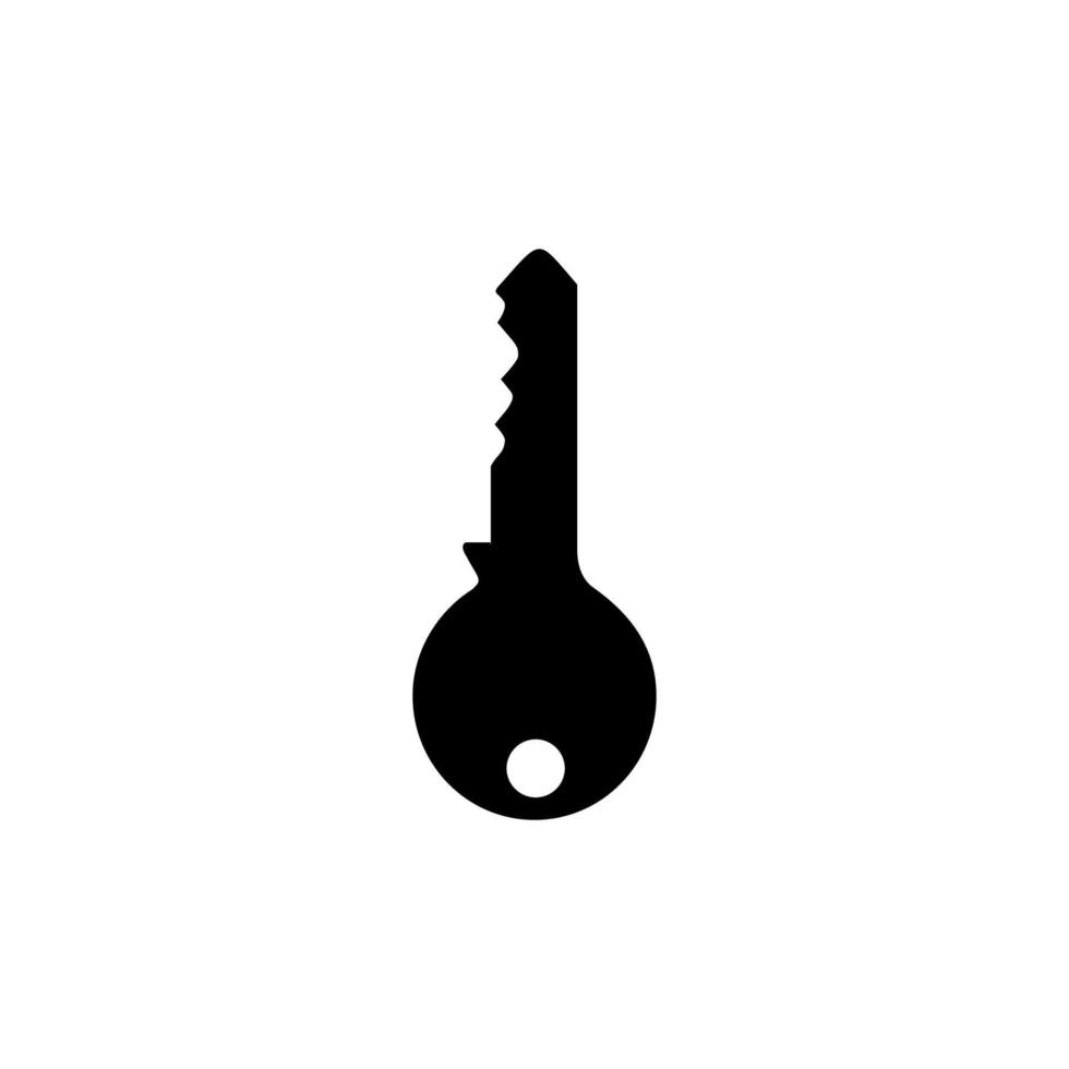 silhouette de le clé pour icône, symbole, signe, pictogramme, site Internet, applications, art illustration, logo ou graphique conception élément. vecteur illustration