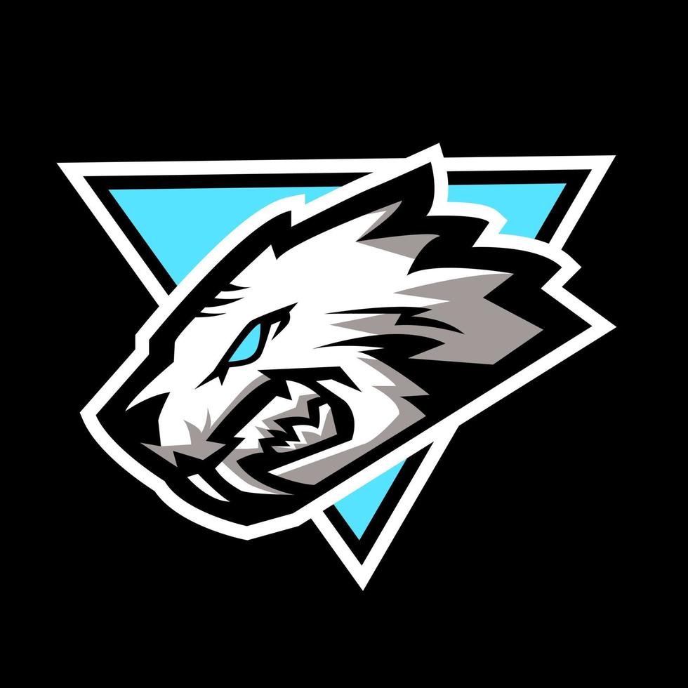 logo de mascotte tête de lion vecteur