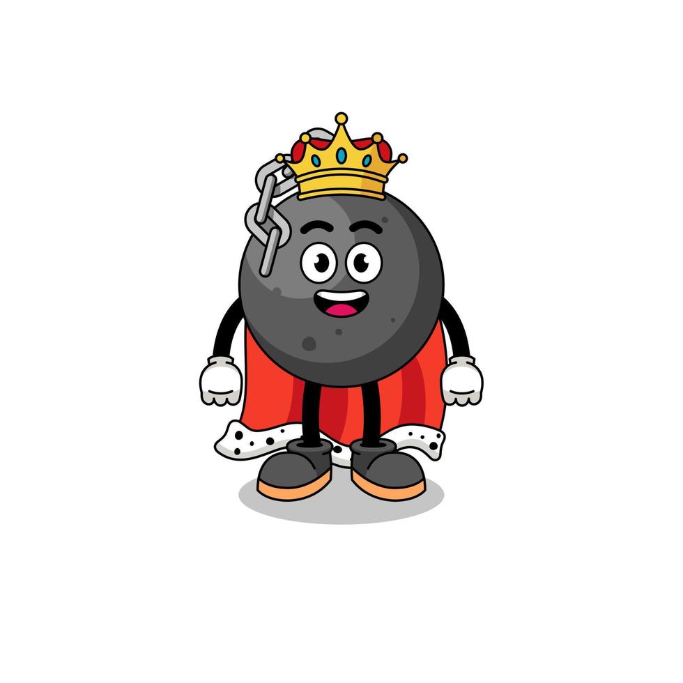 mascotte illustration de naufrage Balle Roi vecteur