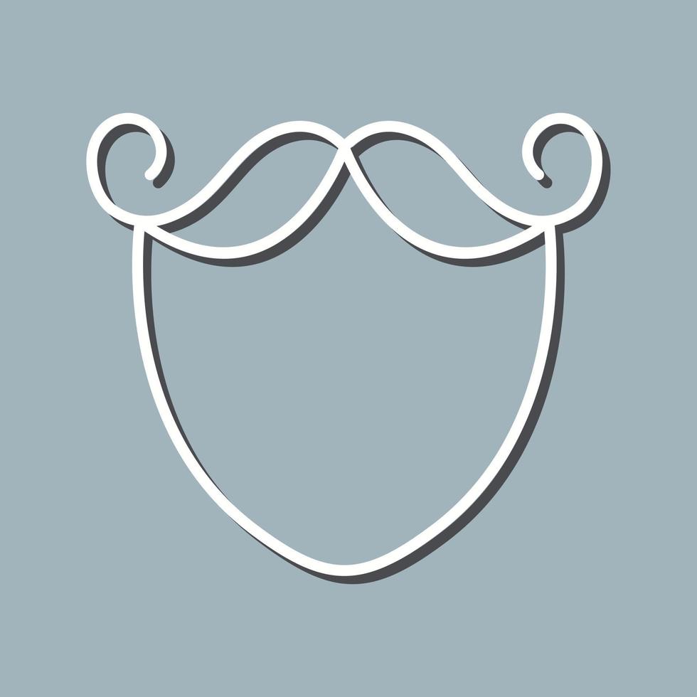 icône de vecteur de barbe et de moustache