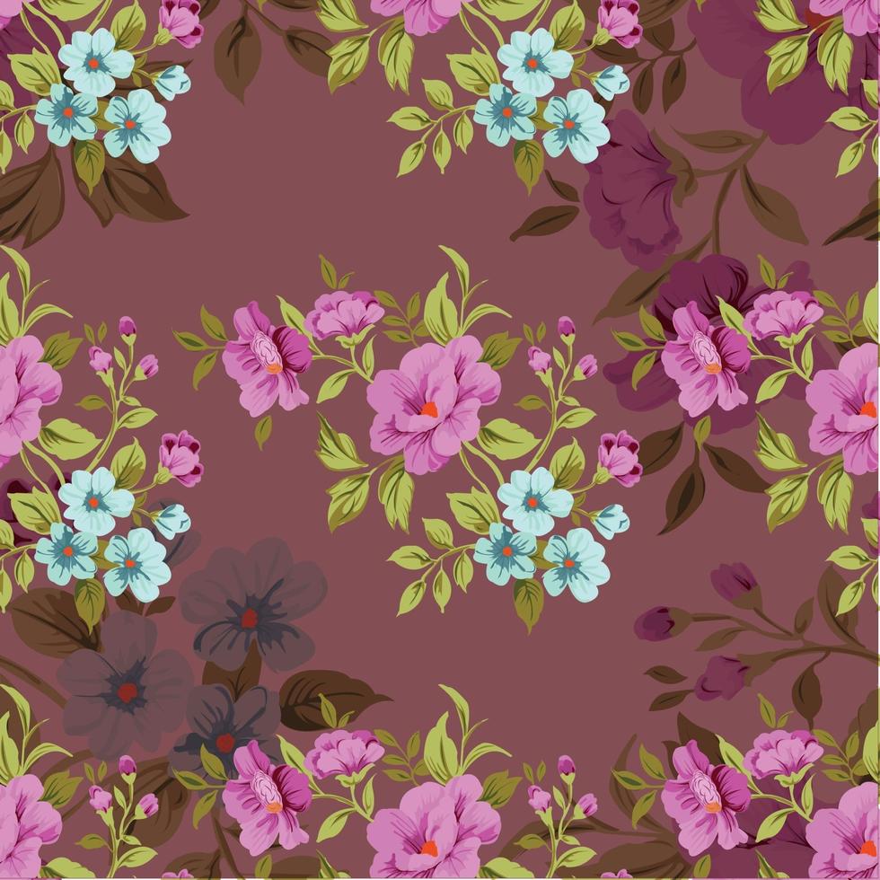 motif floral sans couture vintage mignon vecteur